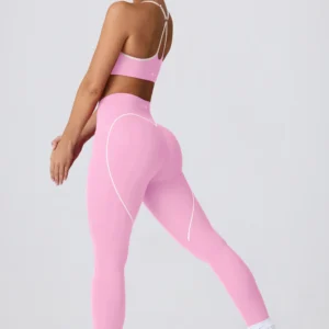 BO&TEE SET LEGGINGS MID RISE BABY PINK