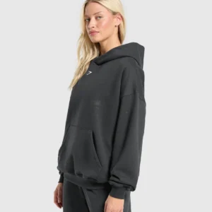 GYMSHARK HOODIE SCRIBBLE ASPHALT GREY