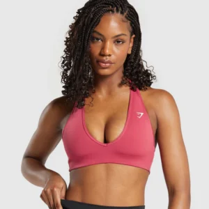GYMSHARK SPORTS BRA HALTERNECK VINTAGE PINK
