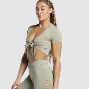 GYMSHARK SET SHORTS GAINS CHAIK GREEN