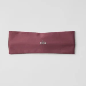 ALO YOGA HEADBAND BURGUNDY TRUFFLE