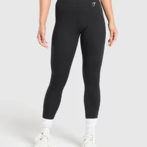 GYMSHARK LEGGINGS COTTON BLACK