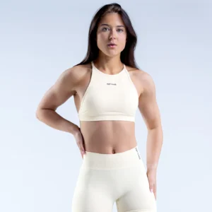 DFYNE SPORTS BRA DYNAMIC HIGH NECK SMOW WHITE